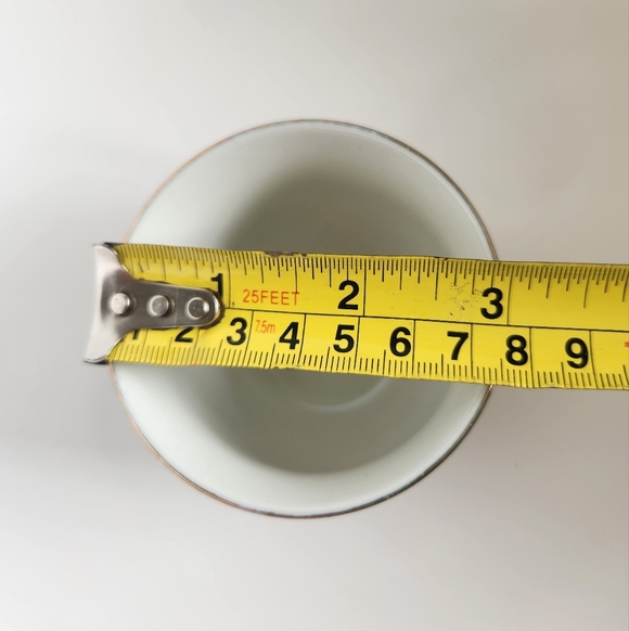 Vintage Kutani Japanese Porcelain Teapot & 4 Cups-Cobalt Blue Flowers Gold Rim - Picture 8 of 9